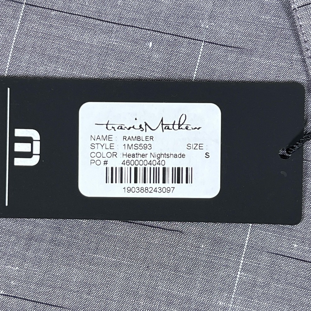 Travis Mathew Shirt Mens Small Heather Nightshade Rambler Button Up Short Sleeve - Picture 3 of 8